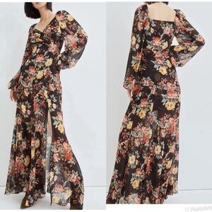 NWT Veronica Avani floral silk maxi dress